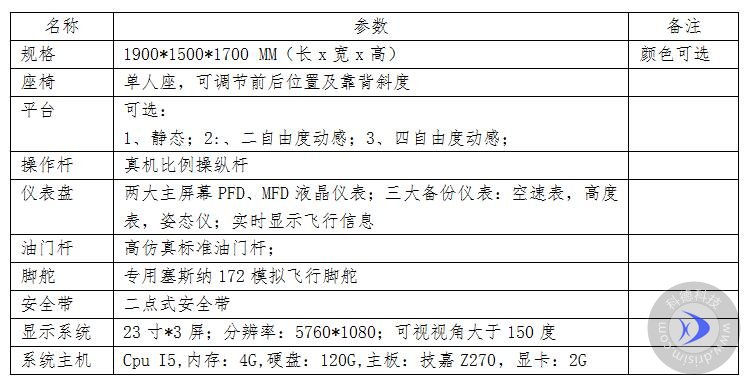 單座三屏飛行模擬器